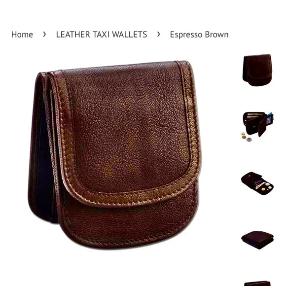Brown Leather Original Taxi Wallet - Picture 4 of 5